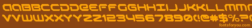 RobotaurLeftalic Font – Orange Fonts on Brown Background