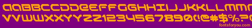 RobotaurLeftalic Font – Orange Fonts on Purple Background