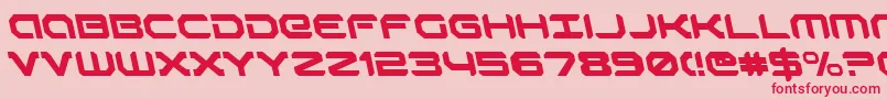 フォントRobotaurLeftalic – ピンクの背景に赤い文字