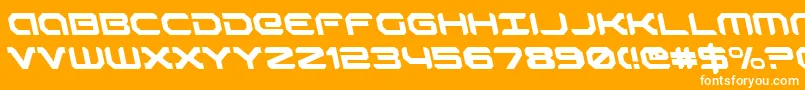 RobotaurLeftalic Font – White Fonts on Orange Background