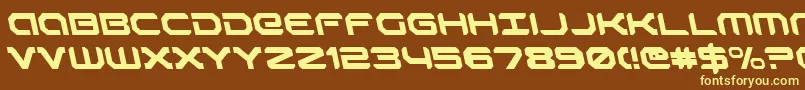 RobotaurLeftalic Font – Yellow Fonts on Brown Background