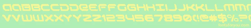 RobotaurLeftalic Font – Yellow Fonts on Green Background