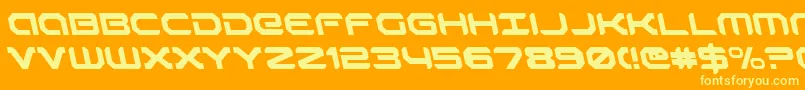 RobotaurLeftalic Font – Yellow Fonts on Orange Background