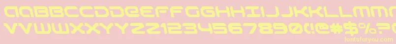 RobotaurLeftalic Font – Yellow Fonts on Pink Background