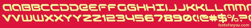 RobotaurLeftalic Font – Yellow Fonts on Red Background