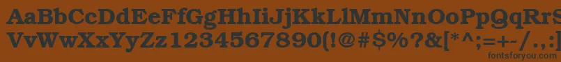 ItcBookmanLtDemi-fontti – mustat fontit ruskealla taustalla