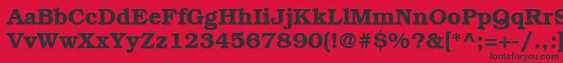 ItcBookmanLtDemi Font – Black Fonts on Red Background