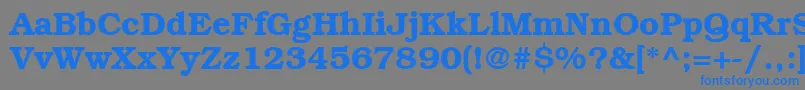 ItcBookmanLtDemi Font – Blue Fonts on Gray Background