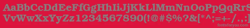 ItcBookmanLtDemi Font – Gray Fonts on Red Background