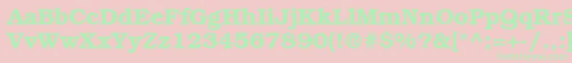 ItcBookmanLtDemi Font – Green Fonts on Pink Background