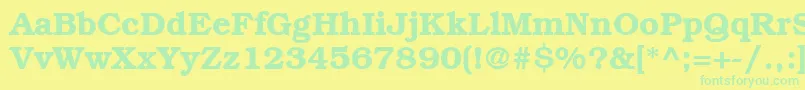 ItcBookmanLtDemi Font – Green Fonts on Yellow Background