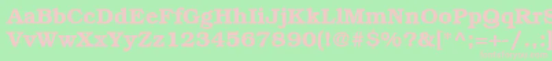 ItcBookmanLtDemi Font – Pink Fonts on Green Background