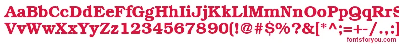 Шрифт ItcBookmanLtDemi – красные шрифты на белом фоне