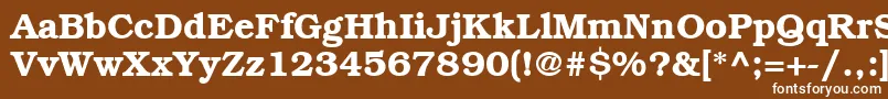 ItcBookmanLtDemi Font – White Fonts on Brown Background