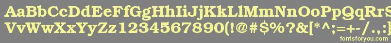 ItcBookmanLtDemi-fontti – keltaiset fontit harmaalla taustalla