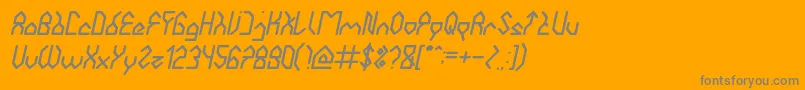 HouseBuilderItalic Font – Gray Fonts on Orange Background