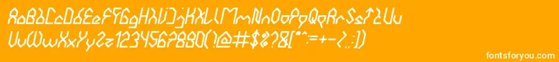 HouseBuilderItalic Font – White Fonts on Orange Background