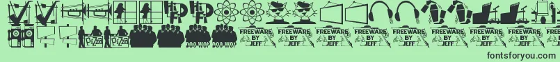 Nifty50sIcons1Jl Font – Black Fonts on Green Background