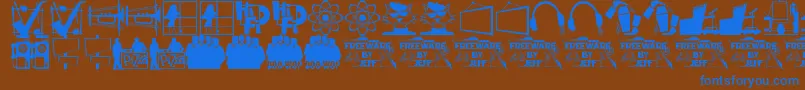 Nifty50sIcons1Jl Font – Blue Fonts on Brown Background
