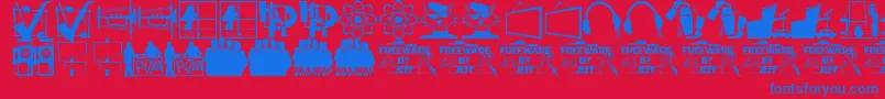 Nifty50sIcons1Jl Font – Blue Fonts on Red Background