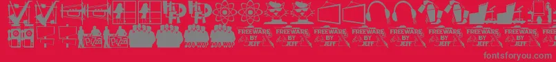 fuente Nifty50sIcons1Jl – Fuentes Grises Sobre Fondo Rojo