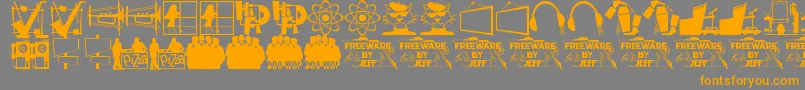 Nifty50sIcons1Jl Font – Orange Fonts on Gray Background