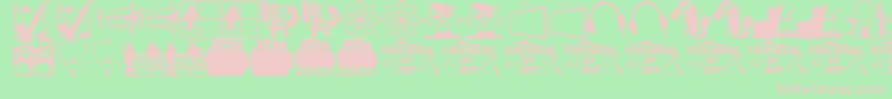 Nifty50sIcons1Jl Font – Pink Fonts on Green Background
