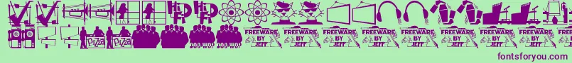 Nifty50sIcons1Jl Font – Purple Fonts on Green Background