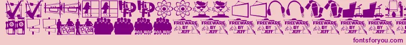 Nifty50sIcons1Jl Font – Purple Fonts on Pink Background