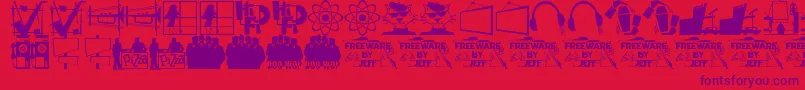 Nifty50sIcons1Jl Font – Purple Fonts on Red Background