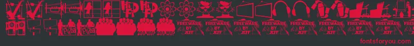 Nifty50sIcons1Jl Font – Red Fonts on Black Background