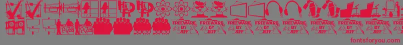 Nifty50sIcons1Jl Font – Red Fonts on Gray Background