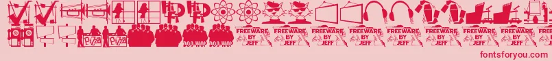Nifty50sIcons1Jl Font – Red Fonts on Pink Background