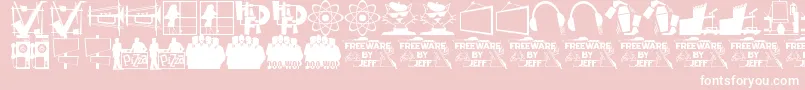 Nifty50sIcons1Jl Font – White Fonts on Pink Background