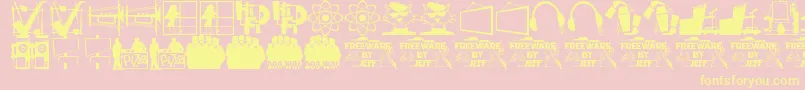 Nifty50sIcons1Jl Font – Yellow Fonts on Pink Background