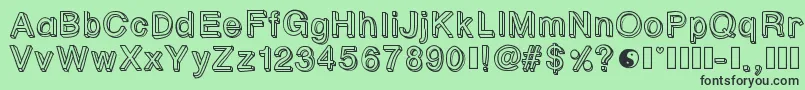 Pastelblock1 Font – Black Fonts on Green Background