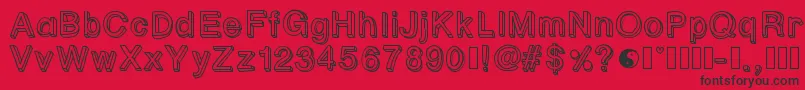 Pastelblock1-Schriftart – Schwarze Schriften auf rotem Hintergrund