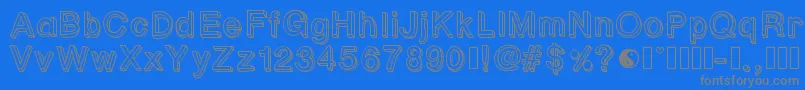 Pastelblock1 Font – Gray Fonts on Blue Background