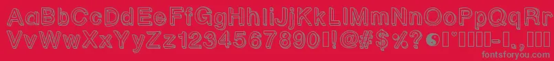 Pastelblock1 Font – Gray Fonts on Red Background