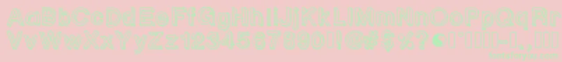 フォントPastelblock1 – ピンクの背景に緑の文字