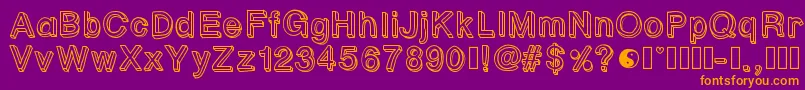 Pastelblock1 Font – Orange Fonts on Purple Background