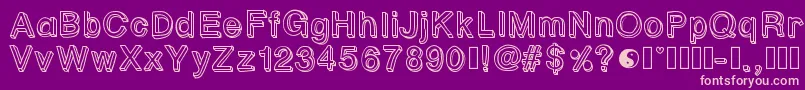 Pastelblock1 Font – Pink Fonts on Purple Background