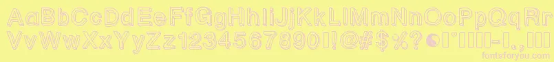 Pastelblock1 Font – Pink Fonts on Yellow Background