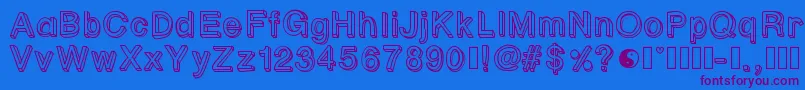 Pastelblock1 Font – Purple Fonts on Blue Background
