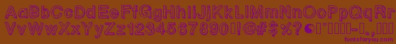 Pastelblock1 Font – Purple Fonts on Brown Background