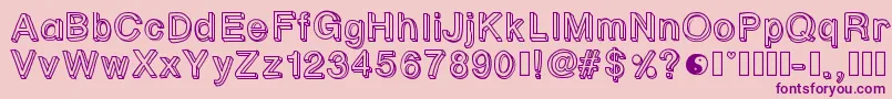Pastelblock1 Font – Purple Fonts on Pink Background