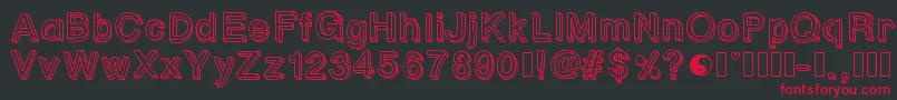 Pastelblock1 Font – Red Fonts on Black Background
