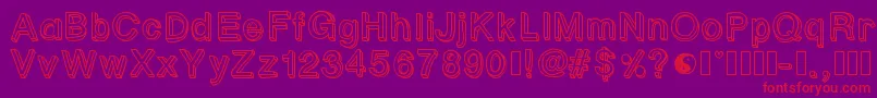 Pastelblock1 Font – Red Fonts on Purple Background