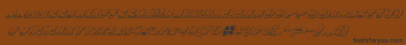 LandSharkOutlineItalic Font – Black Fonts on Brown Background