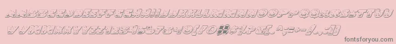 LandSharkOutlineItalic-Schriftart – Graue Schriften auf rosa Hintergrund